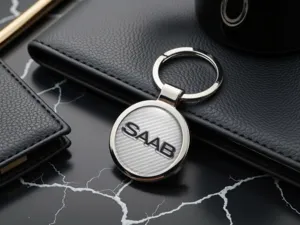 Saab Portachiavi Personalizzato Foto Bombata Su Misura